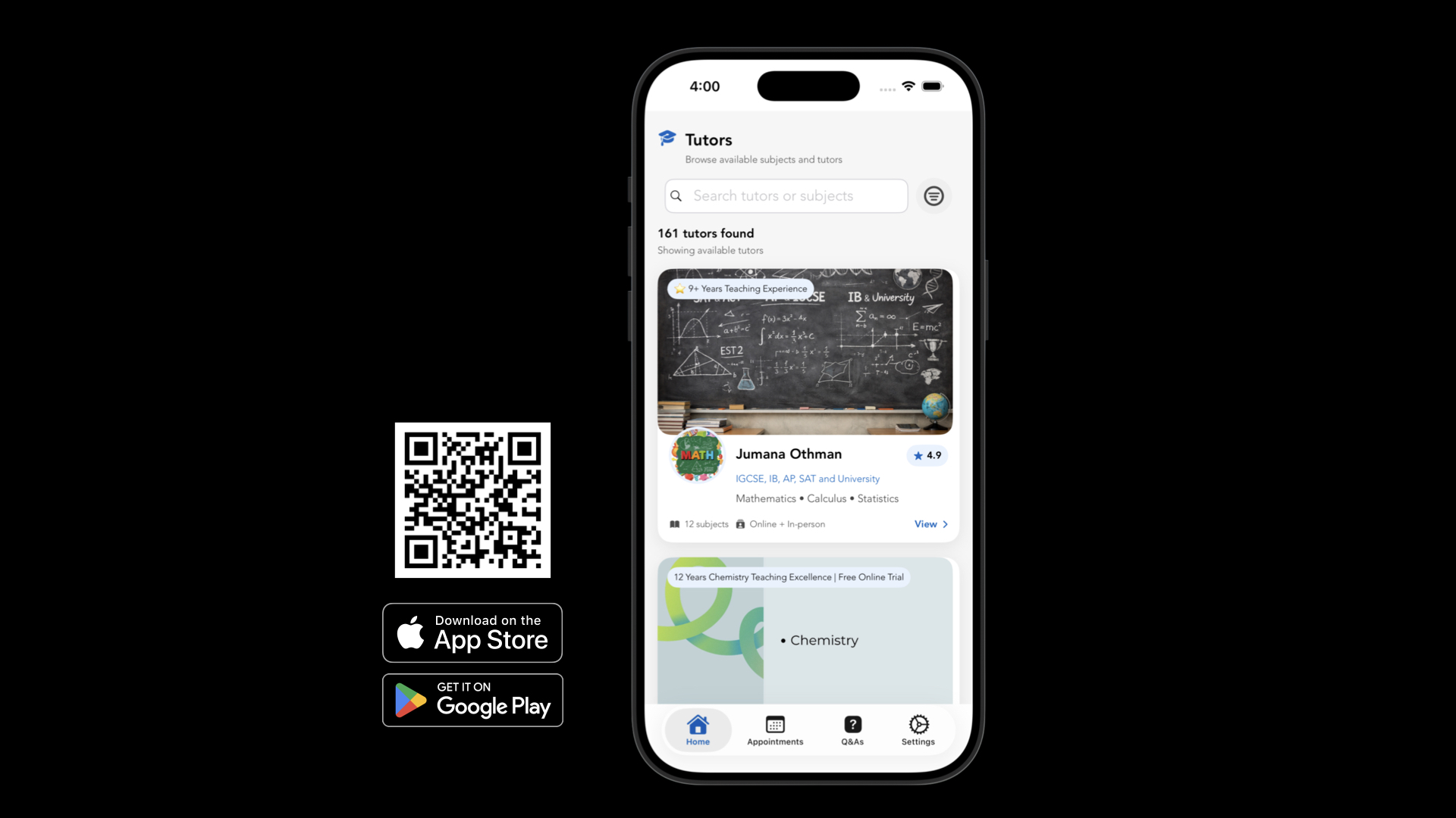 Amman Tutors app preview